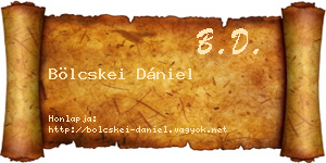 Bölcskei Dániel névjegykártya